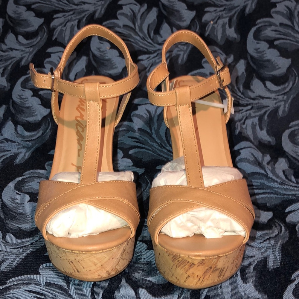 Cork heels, BRAND NEW NEVER WORN